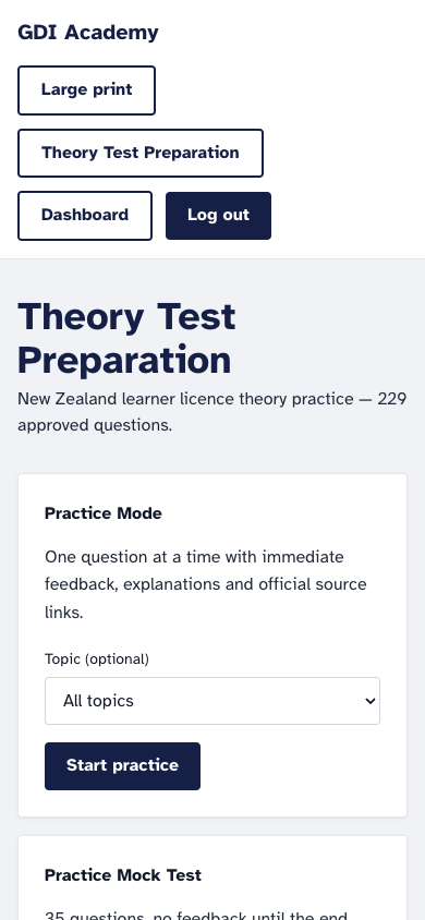 Immediate feedback after a practice answer